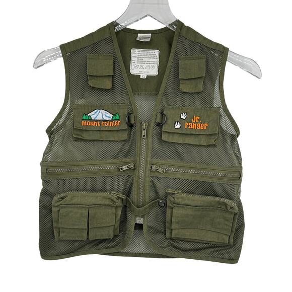 Mount Rainier Jr. Ranger youth vest XL activity outdoor hiking trail camp green - Picture 1 of 9